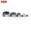 SNS Plastic Pneumatic Push in fittings SPA Series Air Flow Regulating Speed Control Valve with push-to-connect fittings
