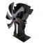 6 Blades Heat Powered Stove Fan Pellet Firewood Coal Exhaust Burning Fireplace Fan