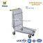 Warehouse Steel Material Platform Cart 4 Wheel Hand Push Cart