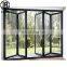 2021 folding door outdoor terrace balcony aluminum alloy sliding folding glass door aluminum alloy triple glass door and window