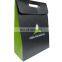 Stand-alone custom print logo paper kraft packing bag with die cut handle glass bottle paper packaging box for dress