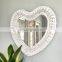 New Arrival Extra Large White Wicker Heart Shaped Mirror Vintage Boho Wall Mirror WHolesale made in Vietnam