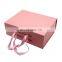 Wholesale large size luxury elegant cardboard custom folded square shaped packaging shoes box purple magnetic gift box packaging