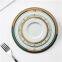 European Style Geometric Pattern Color Ceramic Different Size Entree for Decoration Party Event Dinner Charger Plate Wedding