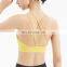 Sexy beauty back sports bra female fitness running vest shockproof bra cross spaghetti straps lulu yoga clothes