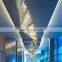 Commercial Custom Project Modern Luxury Hotel Lobby Large Led Glass Chandelier Light