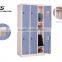 High quality gym storage steel wardrobe cabinet 6 door clothing locker
