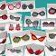 shimmering powder christmas & party glasses with various kinds of decoration