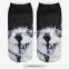 High Quality Animals 3d Digital Full Print Colorful Design Ankle Socks
