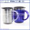 Wholesale transparent 16oz plastic coffee tumbler coffee mug with handle