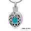 Sun Flowers Attach Colorful Rhinestone Ellipse  Com Stainless Steel Cremation Keepsake Pendant Jewelry