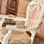 European luxury solid robber wood banquet chair table chair set with gold painted