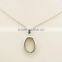 Top quality steel photo frame locket pendant oval photo frame pendant for women