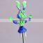 Hot Sale in USA 4 Inch Wholesale Long Ears Plastic Girl Rabbit Toys, Garden Flower Sticks