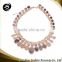 2015 fashion white acrylic beads imitation women necklace jewelry set