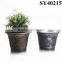 Plastic pots for plant round gold plastic cheap plant pot