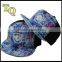 embroidery and prinitng floral cap flat brim hip-hop snapback cap