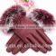 Bestselling Micro Velvet PU Leather Touch Screen Gloves For Ladies