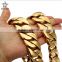 Stainless Steel 31mm casting chunky Gold Palted heavy cube Curb Link Chain Men's Necklace                        
                                                Quality Choice