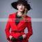 women red fashion elegant wool formal uniform for autumn /winter