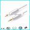 Custom silver braided 3.5mm male to male audio cable