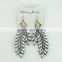 Beautiful fashion jewelry woman drop earrings leaf design rhinestone crystal glass earrings                        
                                                                                Supplier's Choice