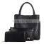 Wholesale high end fashion lady handbag set 3pcs girls pink handbag set pratical handbag for lady