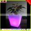 LED light flower pot modern indoor low square planter pot with LED light