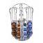 New Design Chrome Metal Rotating Coffee Capsule Stand