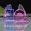 factory wholesale LED light crystal key chain with customized log for promotional gift