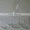 Set of 4 mason jar with lids & glass carafe sale