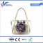 Clear PVC large capacity Tote Bag With glod Webbing Handle Bag,bag in bag