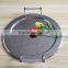 Stainless steel food safety round serving tray round plate with crystal diamond