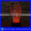 Acrylic Sculpture 3D Hand LED Night Light Creative Stereoscopic 7 Colors Flashing Touch LED Night Light