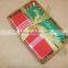 Christmas Gift packing towel set with embroidery and basket packing