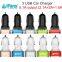 iFans Colorful mini 3 usb port car charger with CE RoHS for smartphone
