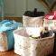 multi-functional storage box cosmetics box cotton linen jute or blended printed with cartoon design