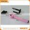 wholesale Latest style Mini Fashion cartoon selfie stick , Extendable selfie stick with cable