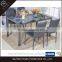 2015 Popular Cheap Best Quality 1+4 Glass Dining Table Set