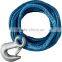 7mm x 7mtrs UHMWPE synthetic winch rope with stainless steel snap hook