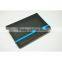 Faux leather notebook cover with embossed logo and elastic band closure