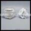 Colored Diamond Shape Plastic Acrylic Cosmetic Jar, Luxury Skin Care Plastic Cosmeitc Cream Jar White Color 15g 30g 50g