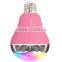 New Smart RGBW Wireless Bluetooth Speaker Bulb Music Playing Dimmable 12W E27 LED Bulb Light Lamp