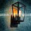 E27 cap iron glass box wall lamp hallway wall lamp