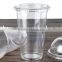 24oz transparent reusable plastic cup printing for beverage