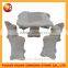 Nature stone table and chairs with high polished on top