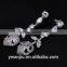 Wholesale Stock Small Order Fashion Women Long Style Rose Flower Zircon Earrings