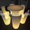hot sale PE battery power night club lighting illuminated led table/led commercial hot pot table