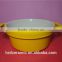 Fun yellow glazed soup bolw Ceramic glazed bowl / Decorative Bowl