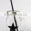 Set of 4 Cheap Hot Sale Screw Cap Star Mason Jar